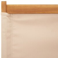 vidaXL Gartenst&uuml;hle 6 Stk. Klappbar Beige Stoff und Massivholz