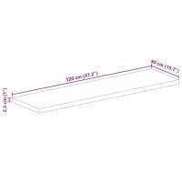 vidaXL Tischplatte 120x40x2,5 cm Rechteckig Altholz Massiv