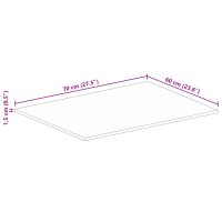 vidaXL Tischplatte 70x60x1,5 cm Rechteckig Altholz Massiv