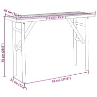 vidaXL Konsolentisch 115x39x75 cm Bambus