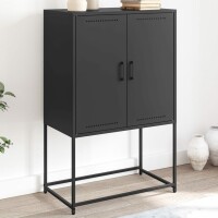 vidaXL Highboard Schwarz 68,5x38,5x107 cm Stahl