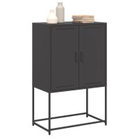 vidaXL Highboard Schwarz 68,5x38,5x107 cm Stahl