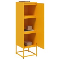 vidaXL Highboard Senfgelb 36x39x123 cm Stahl