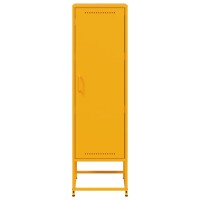 vidaXL Highboard Senfgelb 36x39x123 cm Stahl