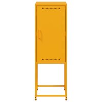 vidaXL Highboard Senfgelb 36x39x107 cm Stahl