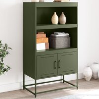 vidaXL Highboard Olivgrün 68,5x38,5x123,5 cm Stahl