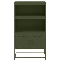 vidaXL Highboard Olivgr&uuml;n 68,5x38,5x123,5 cm Stahl