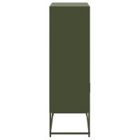 vidaXL Highboard Olivgr&uuml;n 68,5x38,5x123,5 cm Stahl