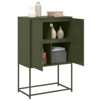 vidaXL Highboard Olivgr&uuml;n 68,5x38,5x107 cm Stahl