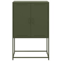 vidaXL Highboard Olivgr&uuml;n 68,5x38,5x107 cm Stahl