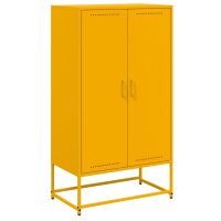 vidaXL Highboard Senfgelb 68,5x38,5x123,5 cm Stahl