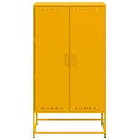 vidaXL Highboard Senfgelb 68,5x38,5x123,5 cm Stahl