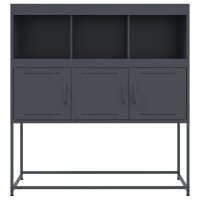 vidaXL Sideboard Anthrazit 100,5x39x107 cm Kaltgewalzter Stahl