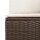 vidaXL 8-tlg. Garten-Sofagarnitur mit Kissen Braun Poly Rattan