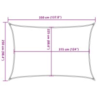 vidaXL Sonnensegel 160 g/m&sup2; Rechteckig Sandfarben 2,5x3,5 m HDPE