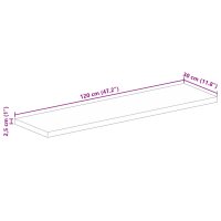 vidaXL Tischplatte 120x30x2,5 cm Rechteckig Altholz Massiv