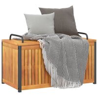 vidaXL Gartenbox 85x45x45/53 cm Massivholz Akazie und Stahl