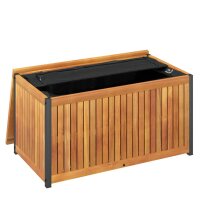 vidaXL Gartenbox 85x45x45/53 cm Massivholz Akazie und Stahl