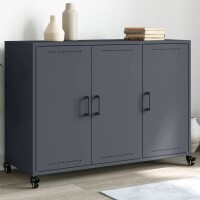 vidaXL Sideboard Anthrazit 100,5x39x72 cm Kaltgewalzter Stahl