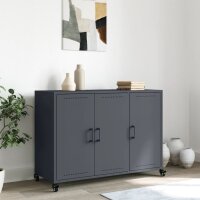 vidaXL Sideboard Anthrazit 100,5x39x72 cm Kaltgewalzter Stahl