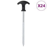 vidaXL Zeltheringe 24 Stk. 17 cm Ø7 mm Verzinkter...