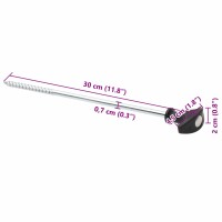 vidaXL Zeltheringe 12 Stk. 30 cm &Oslash;7 mm Verzinkter Stahl