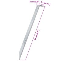 vidaXL Zeltheringe 24 Stk. 22 cm &Oslash;20 mm Verzinkter Stahl