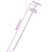 vidaXL Zeltheringe 24 Stk. 29,5 cm &Oslash;6 mm Verzinkter Stahl