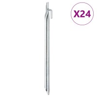 vidaXL Zeltheringe 24 Stk. V-Form 29,5 cm &Oslash;20 mm Verzinkter Stahl