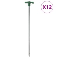 vidaXL Zeltheringe 12 Stk. 25 cm 7 mm Verzinkter Stahl und PP