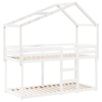 vidaXL Dach f&uuml;r Kinderbett Wei&szlig; 213x85,5x144,5 cm Massivholz Kiefer