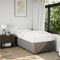 vidaXL Boxspringbett mit Matratze Taupe 80x200 cm Stoff