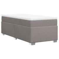 vidaXL Boxspringbett mit Matratze Taupe 80x200 cm Stoff