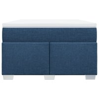 vidaXL Boxspringbett mit Matratze Blau 120x200 cm Stoff