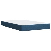 vidaXL Boxspringbett mit Matratze Blau 120x200 cm Stoff