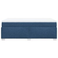 vidaXL Boxspringbett mit Matratze Blau 120x200 cm Stoff