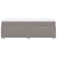 vidaXL Boxspringbett mit Matratze Taupe 90x190 cm Stoff