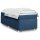 vidaXL Boxspringbett mit Matratze Blau 90x200 cm Stoff