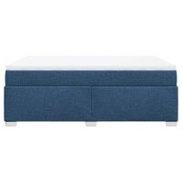 vidaXL Boxspringbett mit Matratze Blau 140x200 cm Stoff