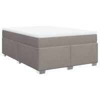 vidaXL Boxspringbett mit Matratze Taupe 140x200 cm Stoff