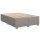 vidaXL Boxspringbett mit Matratze Taupe 140x200 cm Stoff