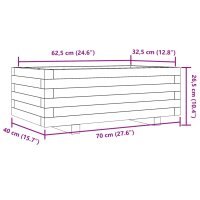 vidaXL Pflanzk&uuml;bel Wei&szlig; 70x40x26,5 cm Massivholz Kiefer