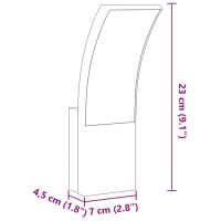 vidaXL LED-Au&szlig;enwandleuchten 2 Stk. Wei&szlig; Aluminiumdruckguss