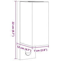 vidaXL Au&szlig;enwandleuchte mit Sensor Schwarz Aludruckguss