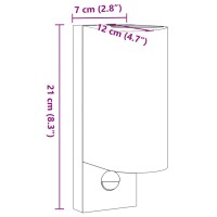 vidaXL Au&szlig;enwandleuchten mit Sensor 2 Stk. Schwarz Aludruckguss