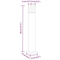 vidaXL Wegeleuchte Schwarz 80 cm Aluminium