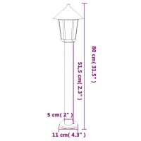 vidaXL Wegeleuchte Silbern 80 cm Edelstahl