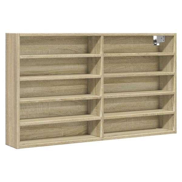 vidaXL Vitrinenschrank Sonoma-Eiche 100x15x58 cm Holzwerkstoff