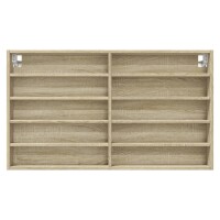 vidaXL Vitrinenschrank Sonoma-Eiche 100x15x58 cm Holzwerkstoff