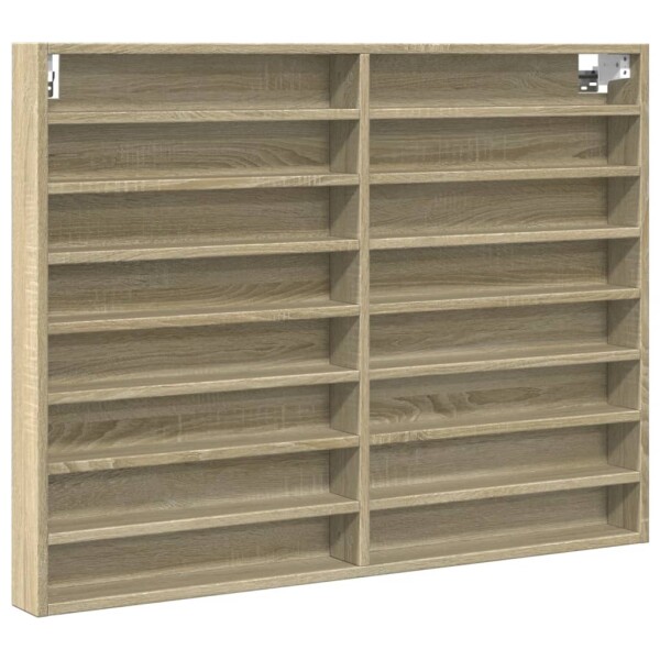 vidaXL Vitrinenschrank Sonoma-Eiche 100x8,5x75 cm Holzwerkstoff